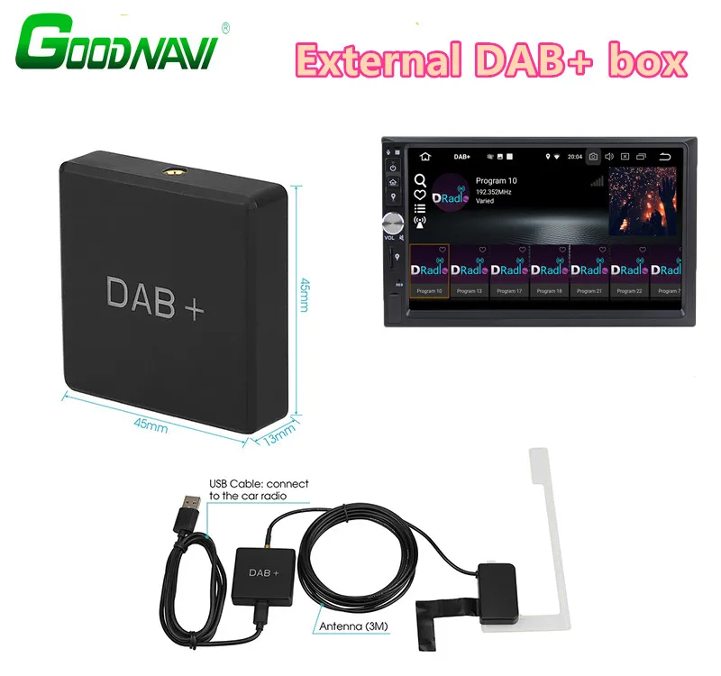 Универсальный USB тюнер DAB + Box цифровая антенна для автомобильного радио Android 5 1 и