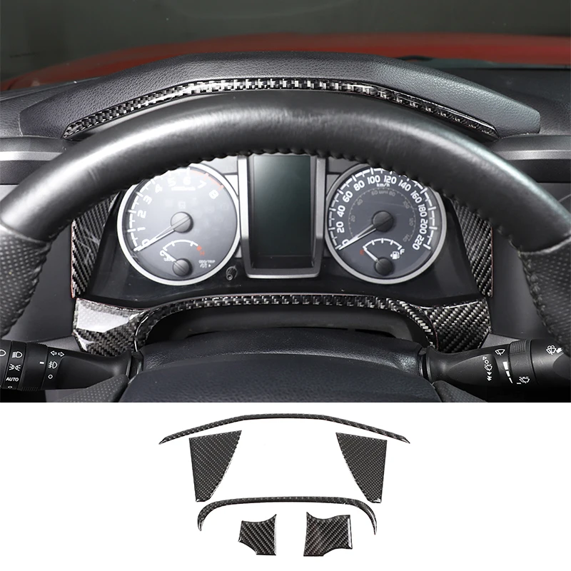 

Для Toyota Takuma 2015-2020 наклейка на панель приборной панели из настоящего углеродного волокна украшение интерьера автомобиля аксессуары