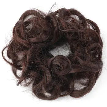 

Women's Tiara Satin Curly Messy Bun Hair Twirl Piece Band Rope Scrunchie Wigs Extensions Hairdressing 7 Color Big sale