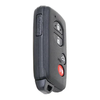 

3+1/4 Button New Remote Key Shell Case Smart Car Key Housing Fob Uncut Blade for Toyota RAV4 Avalon Sequoia Camry Highlander
