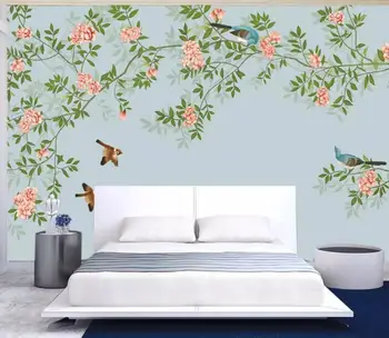 

[Self-Adhesive] 3D Flower And Birds Picture WG609 Wall Paper mural Wall Print Decal Wall Murals Belly