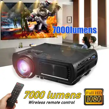 

7000 Lumens HD 1080P T5 LCD Projector Beamer USB VGA HDMI AV TF For Home Theatre Movie Proyector