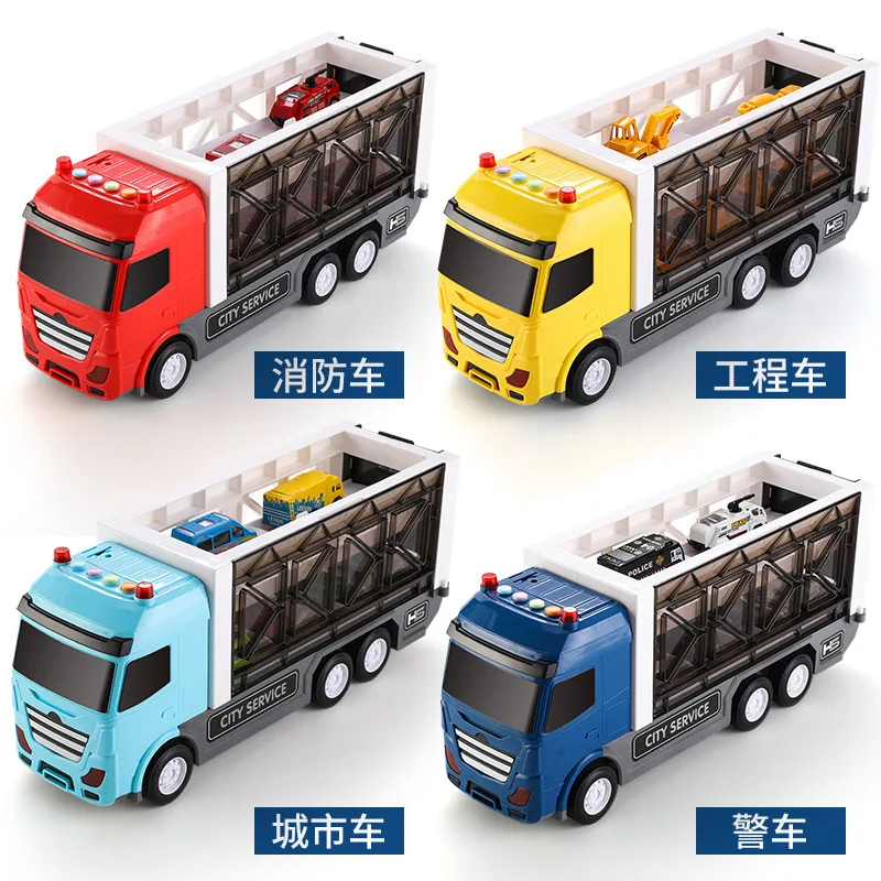 

CHILDREN'S Toy Container 4-Theme Educational Early Childhood Traffic Knowledge Story Light Music Container Toy