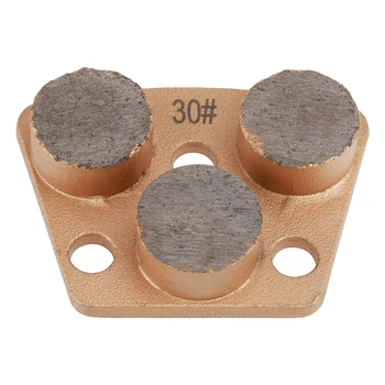 

Diamond Concrete Grinding Disc Pad,3 Holes 3 Round Teeth Stone Porcelain Trapezoid Grinding Block,for Grinder Grit