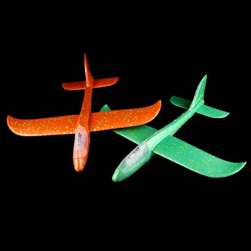 

LED Night Airplane Hand Launch Throwing Glider Aircraft Inertial Foam Airplane Toy Plane Model Outdoor Educational Toys