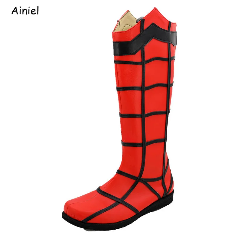 Обувь из фильма «Железный Человек-паук»; Мужская обувь для костюмированной вечеринки; супергерой; 3D Супермен Паук; обувь для встречи выпускников; вечерние красные туфли на Хэллоуин для взрослых мужчин