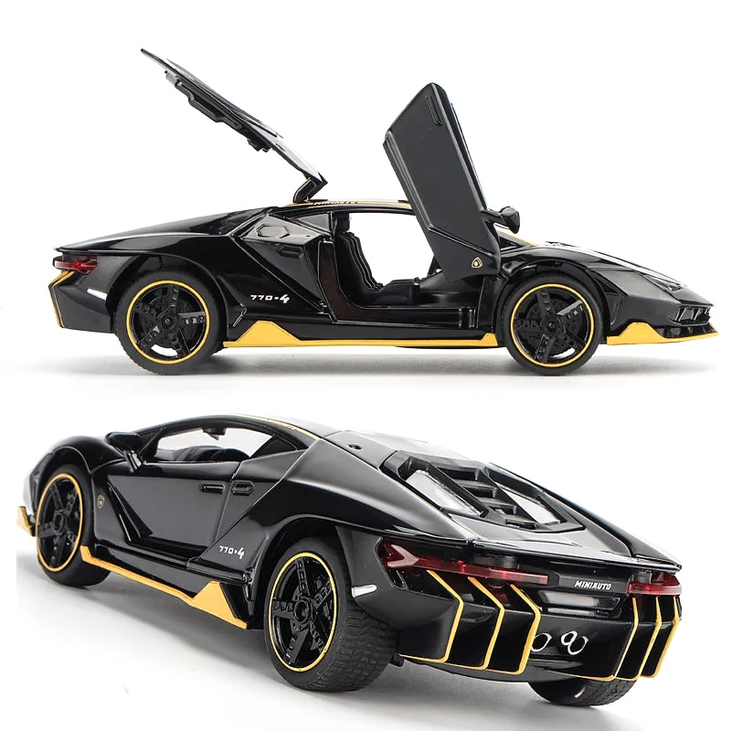 LP770 740 1:32 Lamborghinis Car Alloy Sports Car Model Diecast Sound Super Racing Lifting Tail Hot Car Wheel For Children Gifts