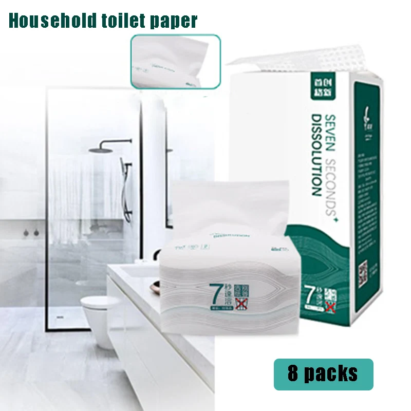 

8pack Paper Extraction Towels Toiletpaper Tissue Smooth Toilet Paper Kitchenpaper 3-layers FJ88