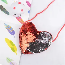 Милая мини-сумка для женщин, новая мода для девочек, Русалка, блестки, кошелек для монет, кошелек с сердцем, мини-сумка-мессенджер, Мультяшные сумки, Sac Femme V15