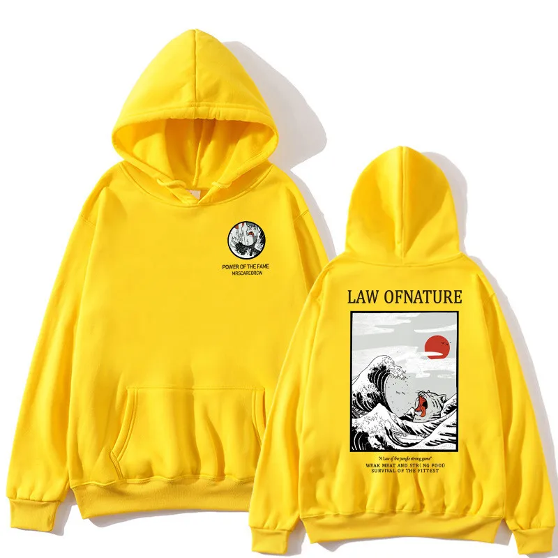 

Newest Japanese Funny Cat Wave Printed Fleece Hoodies 2019 Winter Japan Style Hip Hop Casual Sweatshirts KODAK Streetwear