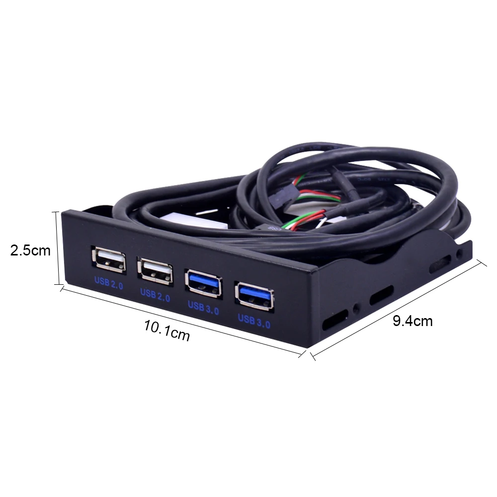 CHIPAL 4 порта USB 2,0 USB 3,0 Передняя панель USB3.0 концентратор сплиттер внутренний комбинированный кронштейн адаптер для рабочего стола 3,5 дюймов флоппи-отсек