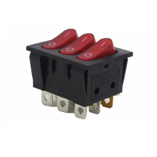 1 шт 9 Pin 15A 250 в красную кнопку кулисный переключатель KCD3-303 выключатель питания diy