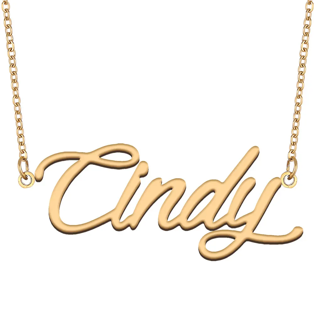 Cindy Name Necklace For Women Stainless 