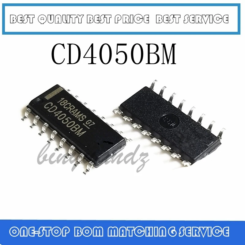 10 шт. CD4050 CD4050B CD4050BM лапками углублением SOP-16