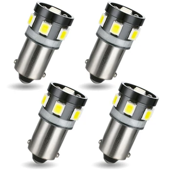

AGLINT 4PCS Ba9s 9SMD Super Bright Ba9 T4W Wedge Replacement Bulb for Car Indicators Bulb Interior Dome Map Boot Door Light 12V