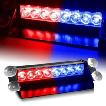 

DC12V 8 LED Car Strobe Flash Light auto LED Emergency Warning lamp 3 Flashing Fog Lights