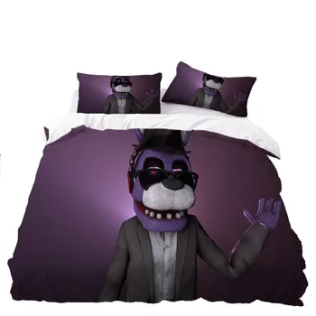 

Five Nights at Freddy's Duvet Cover Set 3d Print Doll Bed Cover Pillowcase Bed Linen Set Microfiber Bedding Set Full Queen King