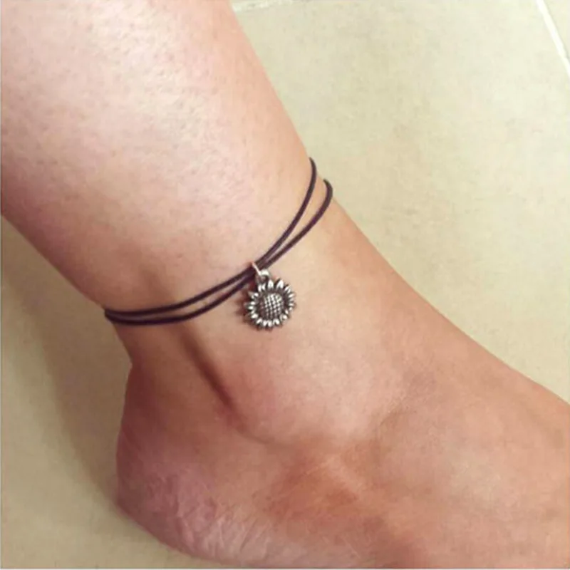 

Europe And America Accessories Fashion Sunflower Anklet Women's Simple Personalized & Creative Beach Foot Ornaments K113