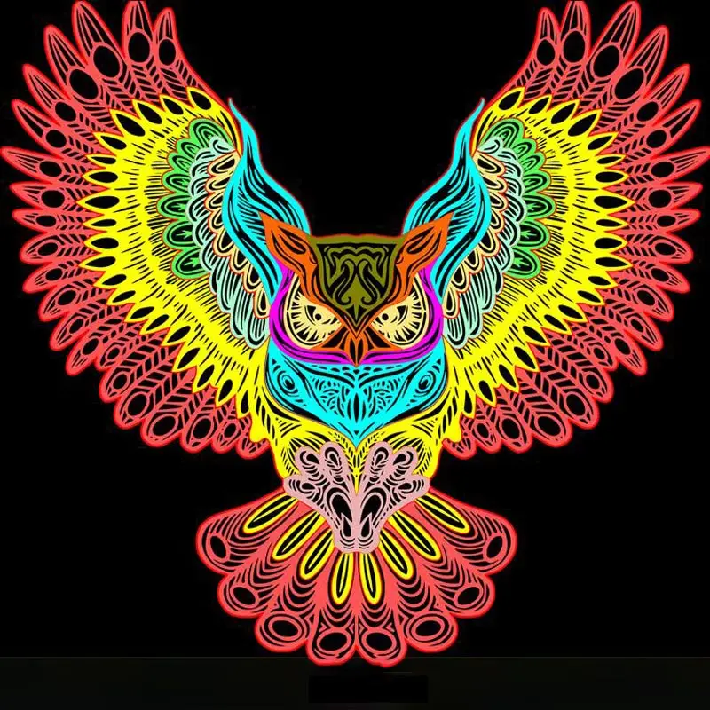 Download Multilayer Owl Mandala Home Decor Wall Art File Svg Dxf Eps File For Laser Cutter Multilayer Model 3d Owl Woodworking Machinery Parts Aliexpress