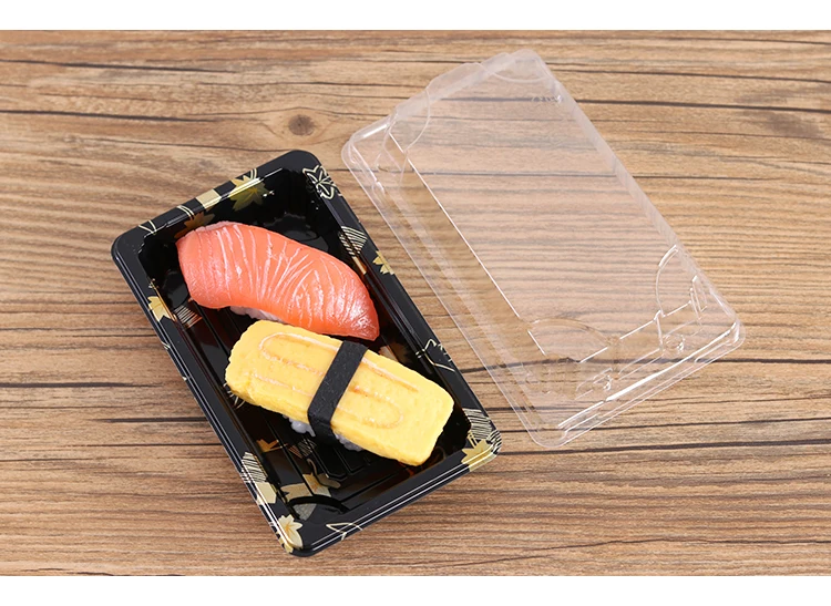 0# мини печатная упакованная коробка для суши салат сашими упаковочные коробки с крышкой 50 шт