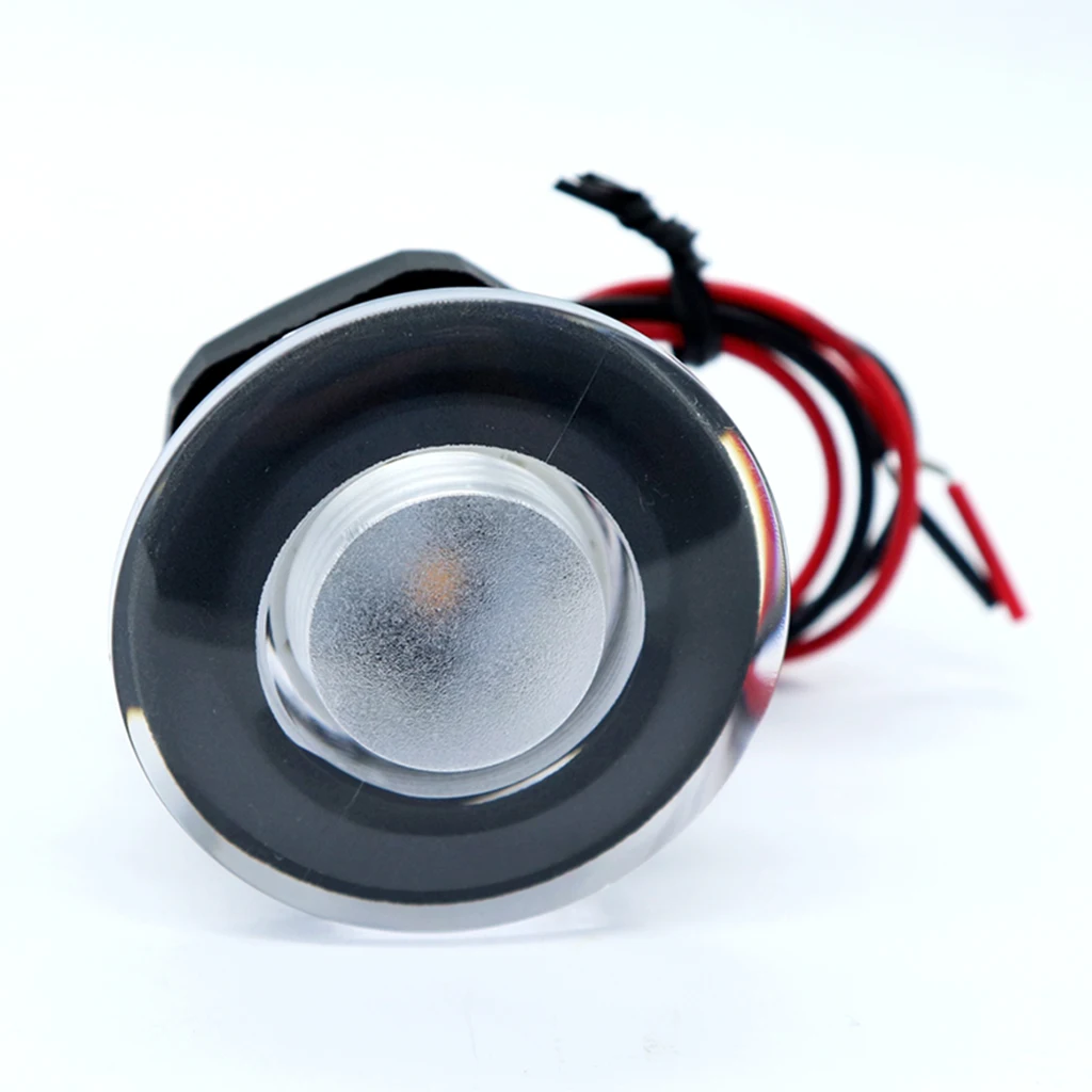 DC 12V Waterproof Marine Boat Transom LED Stern Light Round Stainless Steel Cold White LED Tail Lamp Yacht Accessories