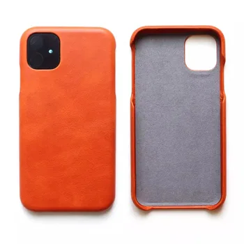 

Real Natural Calf Cowhide Genuine Leather Case for Iphone 11 Pro Max Business Back Cover Phone Case for IPhone 11 Pro Max