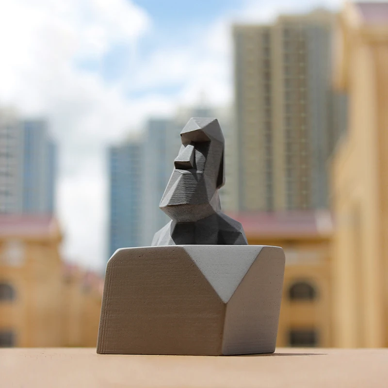 Пасхальный остров скульптура силиконовая форма для бетонного обучения украшения формы мебели