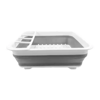 

Practical Foldable Drain Bowl Dish Drying Rack Cutlery Storage Box Dish Drainer Stand Cup Holder Home Kitchen Accessories