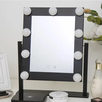 

Makeup Mirror with Lights Adjustable Brightness Lighted Vanity Dressing Table Mirror with Memory Function and 10x Spot Mirror