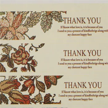 

DIY 180 Pcs/lot Flower Thank You Sealing Label Adhesive Kraft Baking Seal Sticker Gift Stickers Students' Funny Work