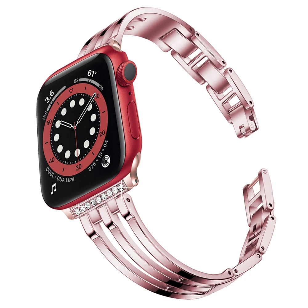 

Ремешок Correa для apple watch 6 band series 5 4 SE 40 мм 44 мм, шикарный браслет для iwatch 3 band 38 мм 42 мм, женский браслет на запястье