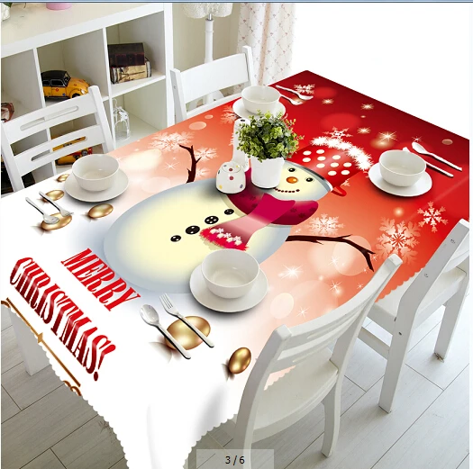 Christmas Snowman Table Runner Tea Flag Tablemat Home Wedding Party Decor | Дом и сад
