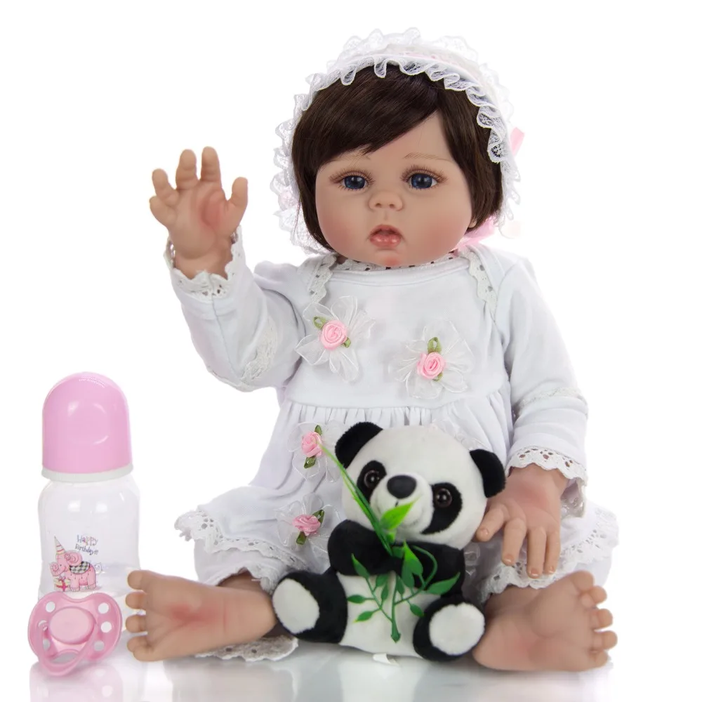 KEIUMI реалистичный прекрасный 18 дюймов 42 см Reborn Baby Cute Girl полный силиконовый корпус Reborn Кукла Малыш Playmate девочка подарок на день рождения