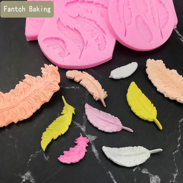 Madarak Toll Cukorgombok Szilikon Penész Barkács Fondant Sütemény Díszítő Szerszámok Csokoládé Gumpaste Csipke Border Sütőedények