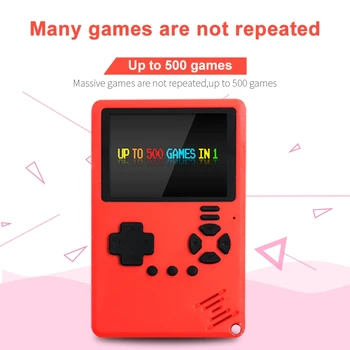 

500 in 1 Games Ultra-thin Game Console Handheld Mini Portable Retro Nostalgic Keychain Handheld Game Players