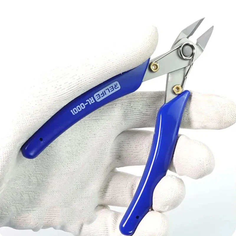 

5" Precision Diagonal Pliers Cutting Pliers for Wire Cable Cutter High Hardness HDR 56-58 Electronic Repair Hand Tools