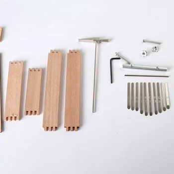 

Hot 10 Key Kalimba Diy Kit Bass Wood Thumb Piano for Handwork Painting Parents-Child Campaign Full Set