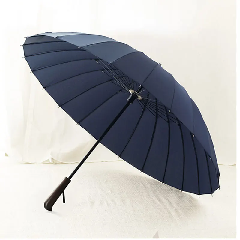 Дизайн, фирменный зонт от дождя, Мужской и Женский, качественный, 24 K, зонт из стекловолокна, сильный, ветрозащитный, с деревянной ручкой, для женщин, Paraguas