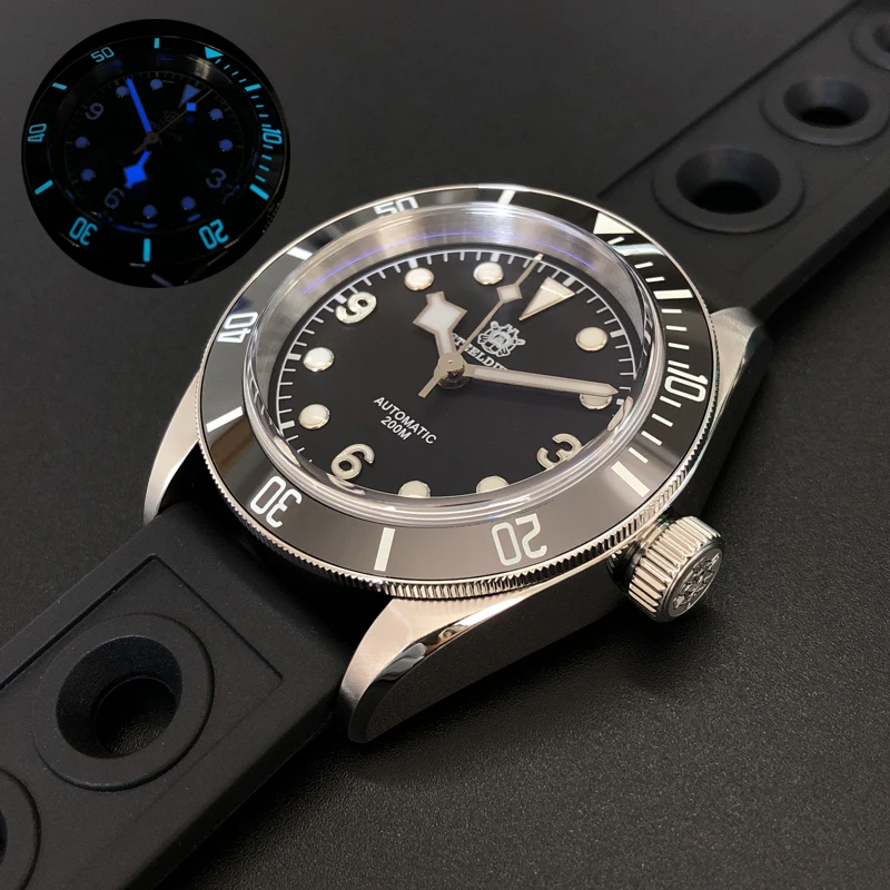 Мужские часы для дайвинга STEELDIVE автоматические механические спортивные