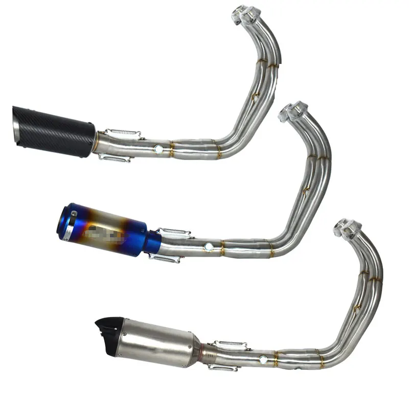 

MT07 FZ07 motorcycle Exhaust Full system FOR Yamaha MT-07 FZ-07 Tracer 2014-2018 with Muffler XSR700 2016-2017