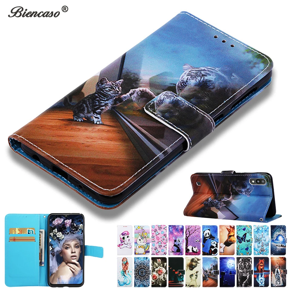 Чехол книжка с изображением тигра для Samsung Galaxy M10 A10 A20 A30 A40 A50 A70 A41 A415F S20 Plus A51 A71 A30s A50s
