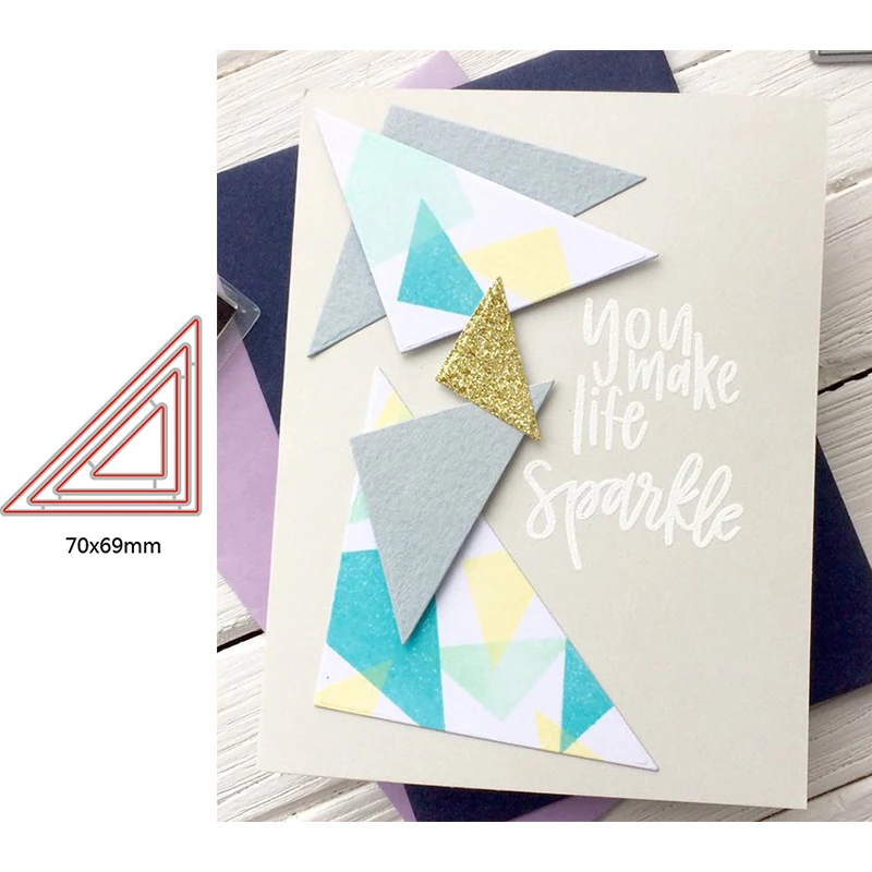 

High Quality Triangle Popular Useful Suit Decoration Metal Cutting Dies For DIY Scrapbooking Paper Cards Crafts New 2019