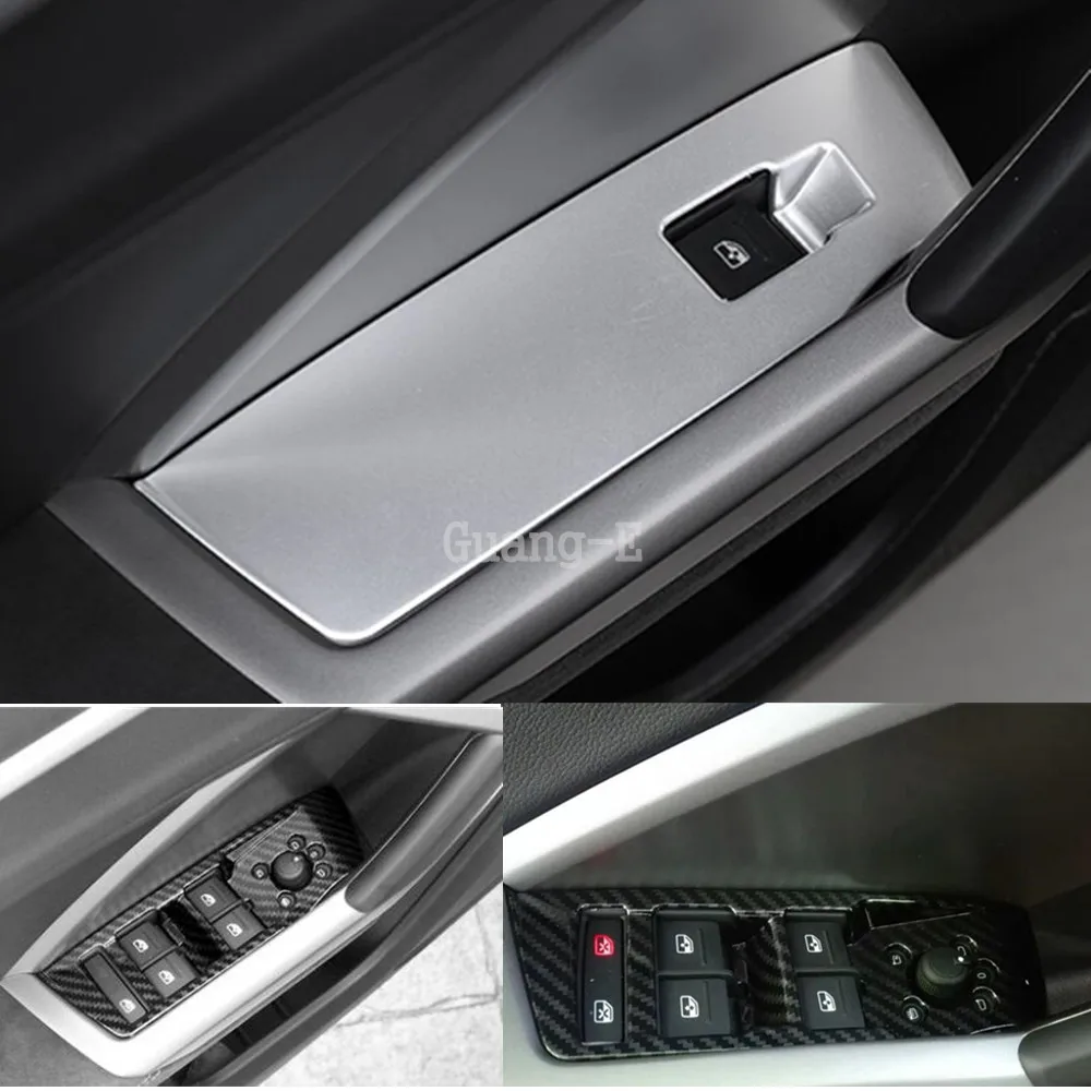 Для AUDI Q3(F3) автомобильный стикер дверное стекло переключатель кнопка Крышка Панели поручень Отделка рамка 4 шт