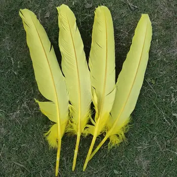 

Wholesale 10/50pcs Beautiful Yellow Pheasant Feathers 40-50 cm/16-20 inch Craft Making Party Headdress Hats Decoration