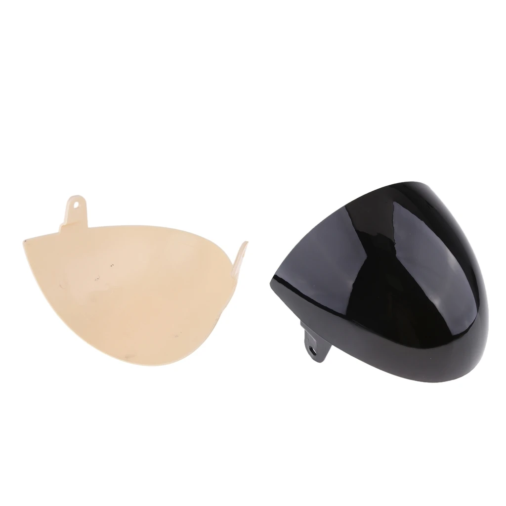 2 Pieces Motorcycle ABS Rear Seat Cowl Cover for Cafe Racer Black+Beige