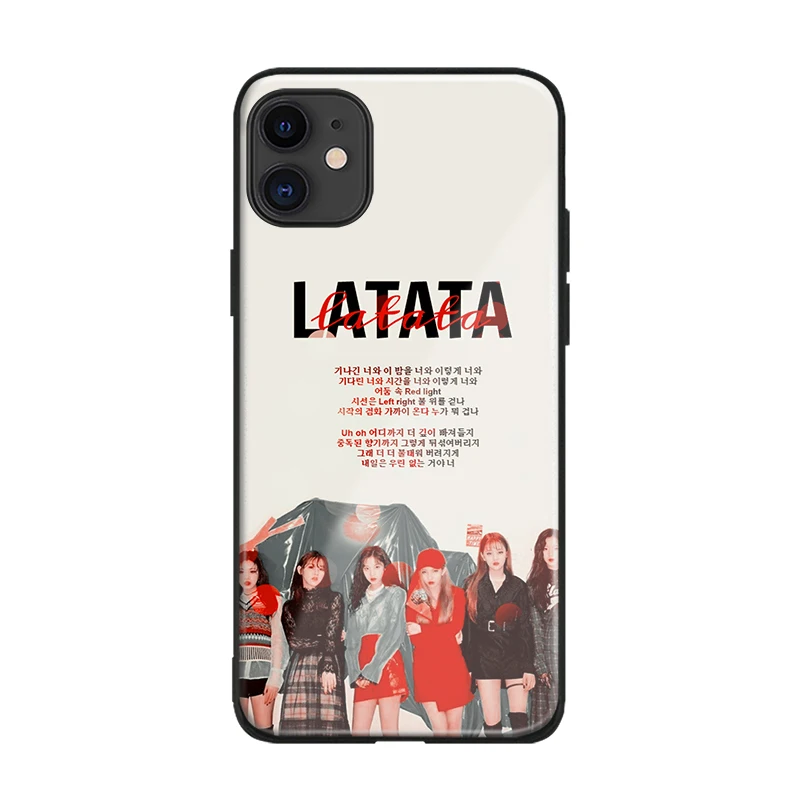 G) I-DLE Girl group kpop мягкий силиконовый стеклянный чехол для телефона, чехол для Apple iPhone 6 6s 7 8 Plus X XR XS 11 Pro MAX