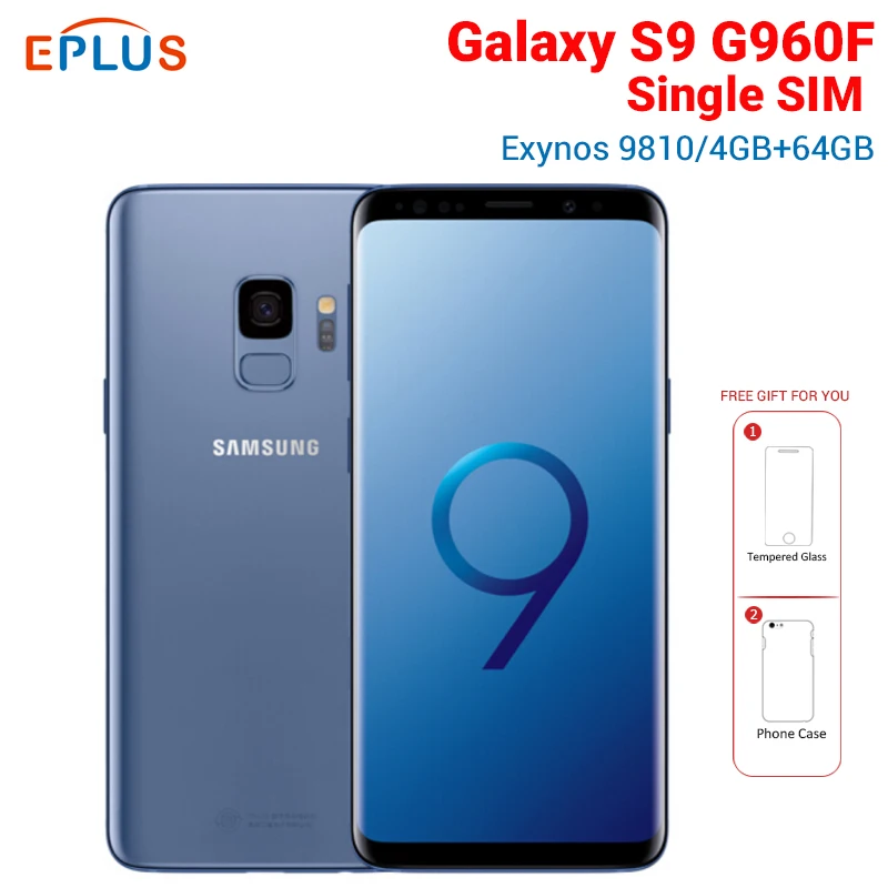 Новая глобальная версия samsung Galaxy S9 G960F 4 Гб 64 Гб мобильный телефон 5,8 дюймов Exynos 9810 Восьмиядерный NFC 4G LTE телефон с распознаванием отпечатка пальца