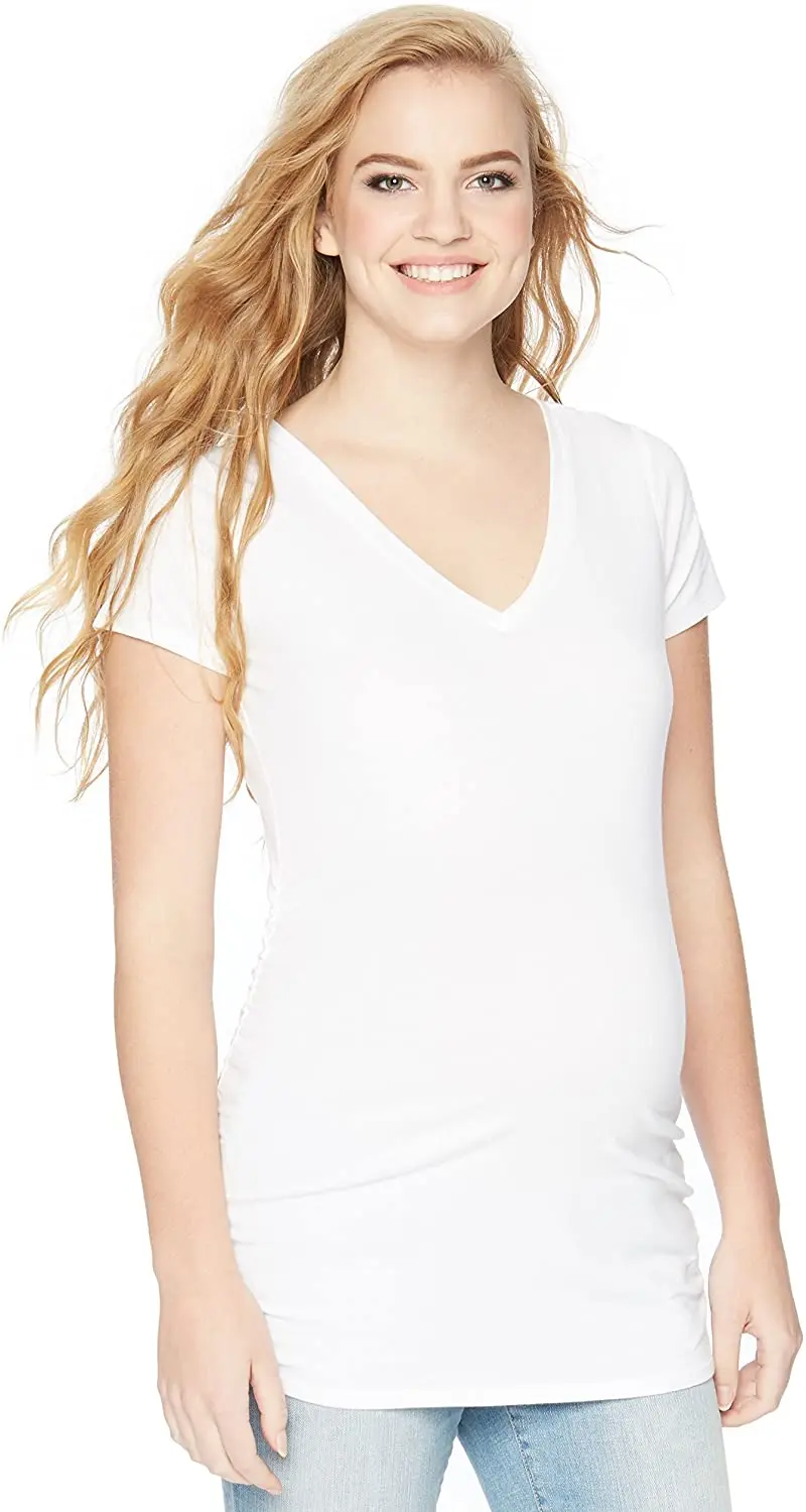 

SY15065 Women Side Ruched Tee Shirt