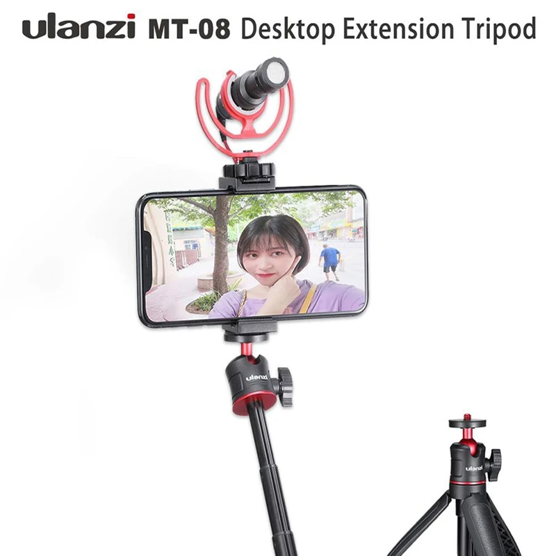 ABHU-Ulanzi MT-08 Настольный Мини Портативный штатив с 1/4 винтом для DSLR камер смартфон микрофон светодиодный светильник для Vlogging Exten