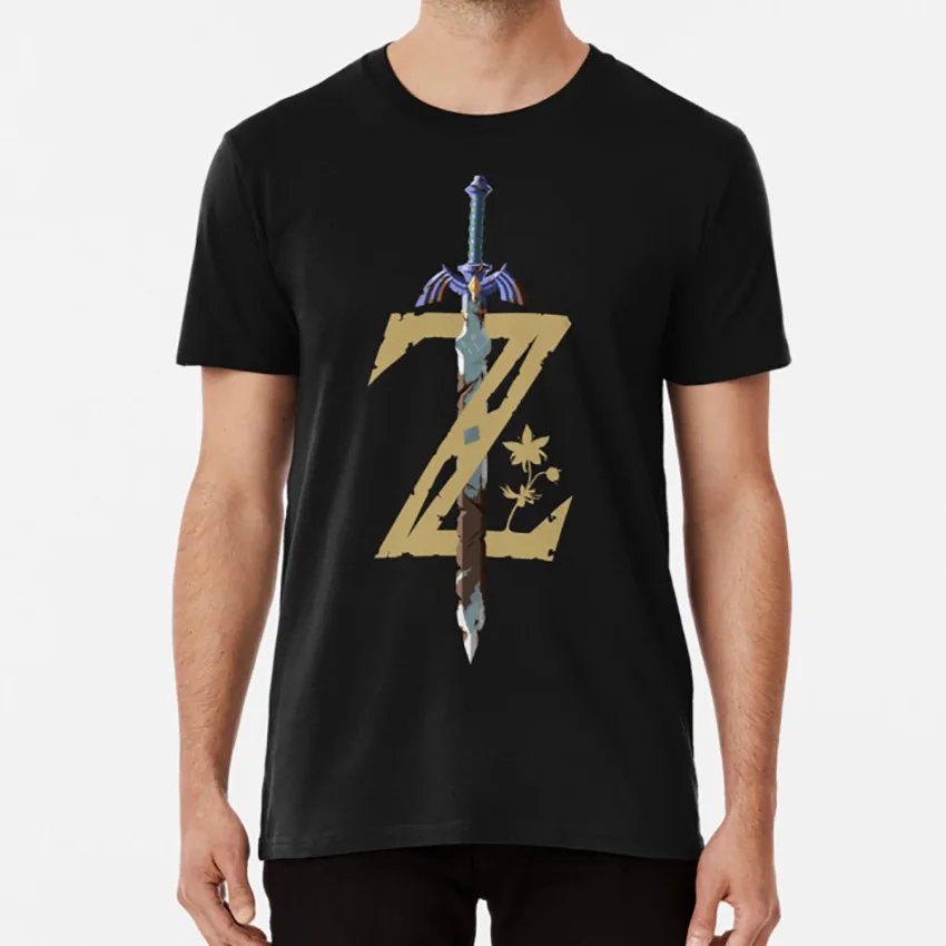 The Legend of Zelda: Breath of the Wild Z T shirt legend zelda breath wild logo legend of zelda retro mastersword link archer